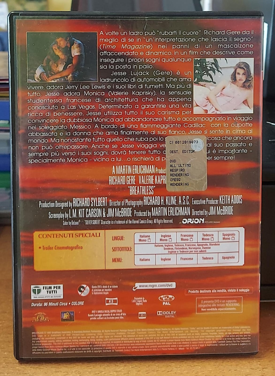 All'Ultimo Respiro - DVD Film Drammatico