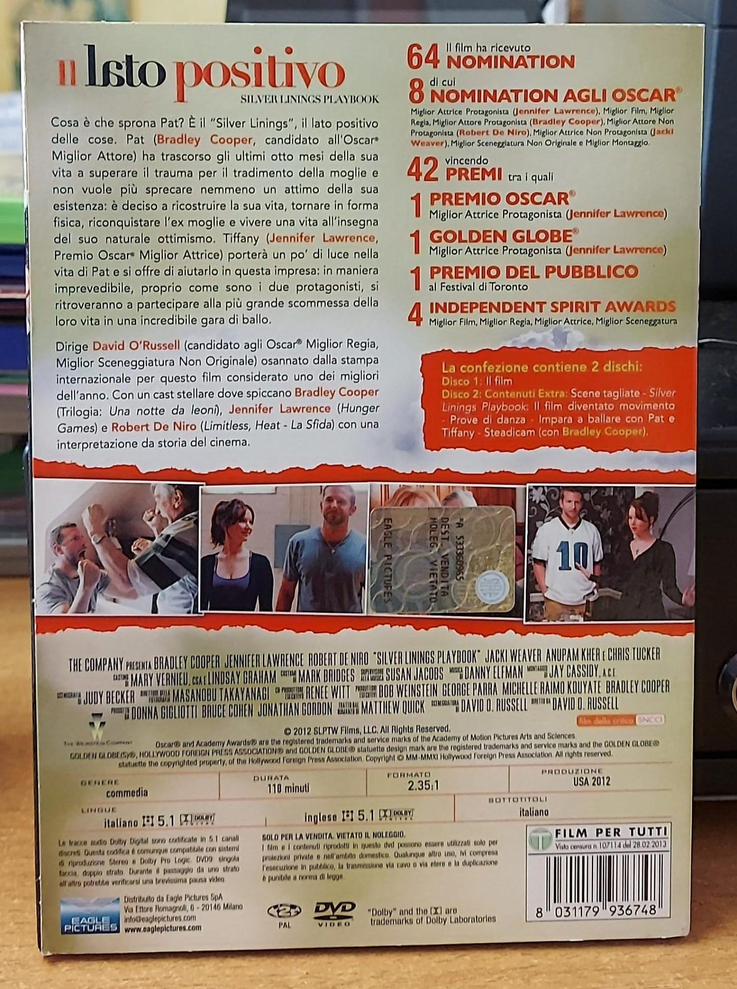 Il Lato Positivo - Silver Linings Playbook DVD Usato