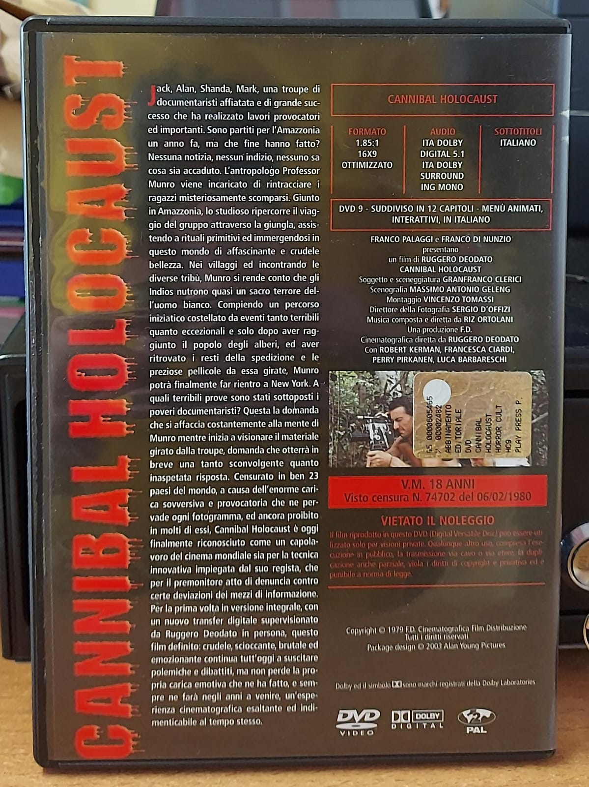 Cannibal Holocaust DVD Usato – Horror di Ruggero Deodato (1980)