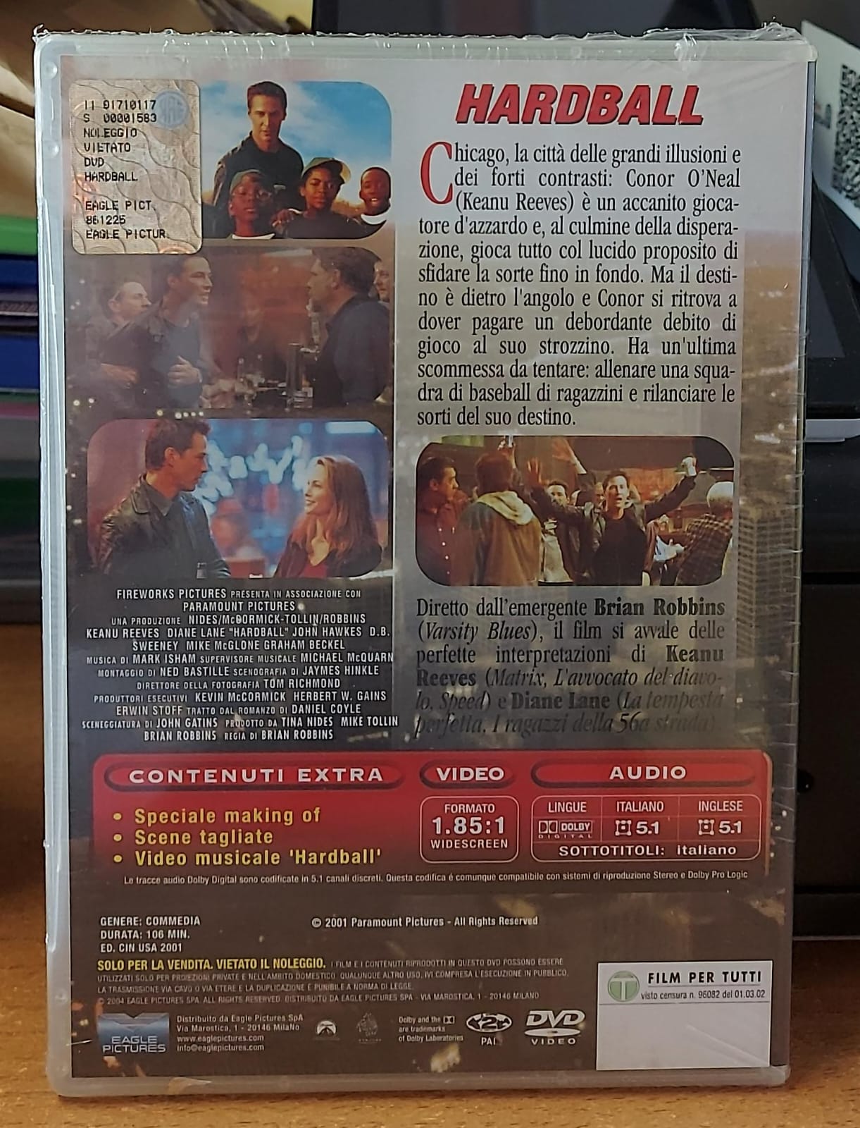 Hardball – DVD con Keanu Reeves Nuovo Sigillato