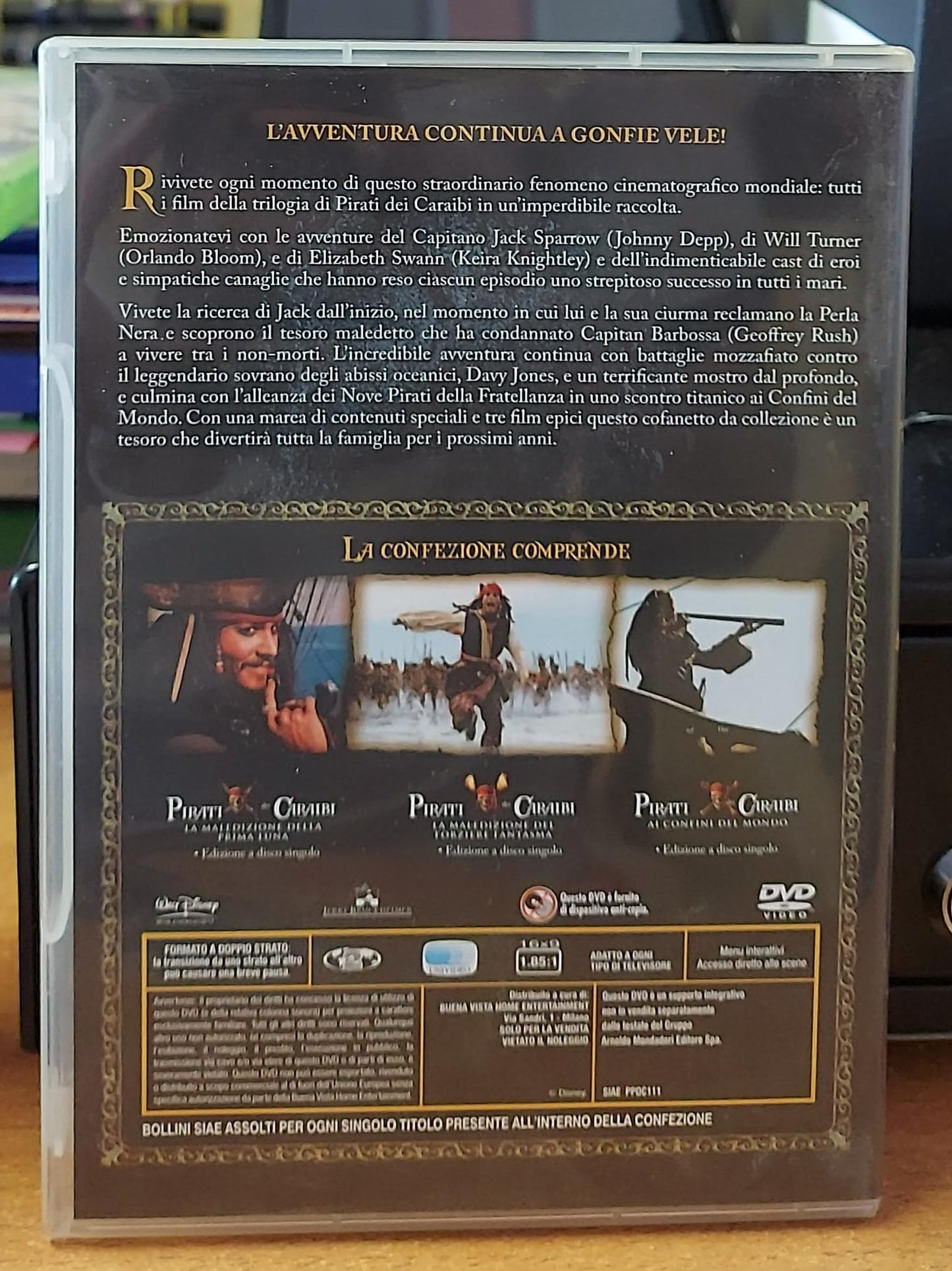 Pirati dei Caraibi – La Trilogia DVD con Johnny Depp Usato