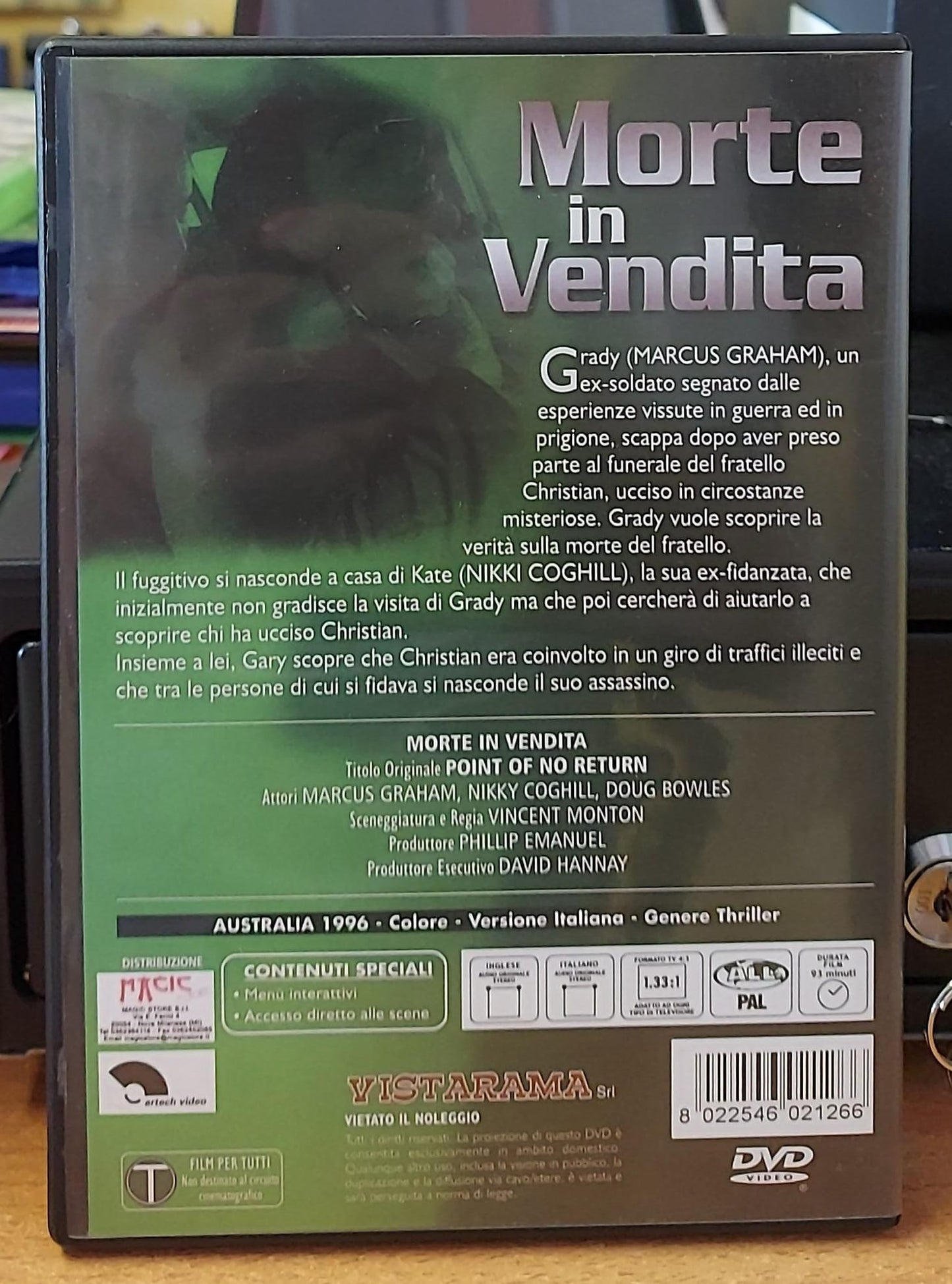 Morte in Vendita – DVD Thriller con Marcus Graham Usato