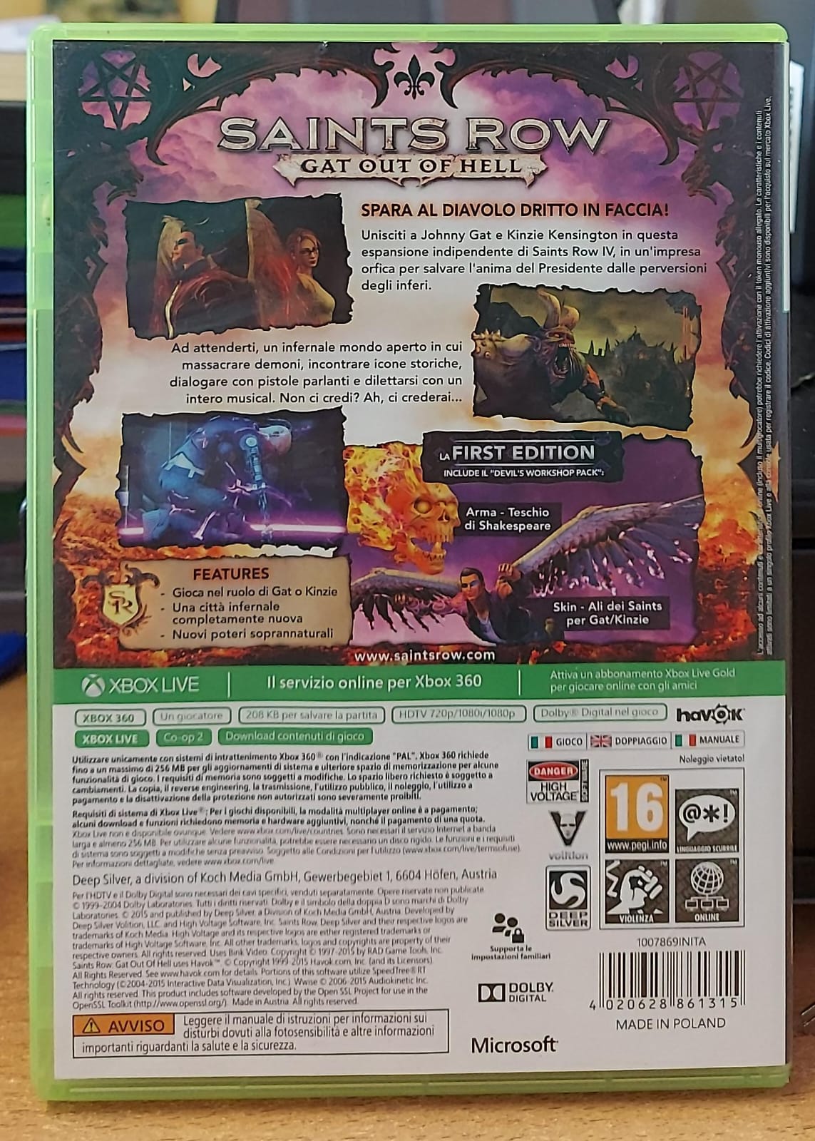 Saints Row: Gat Out of Hell (Xbox 360) | Usato