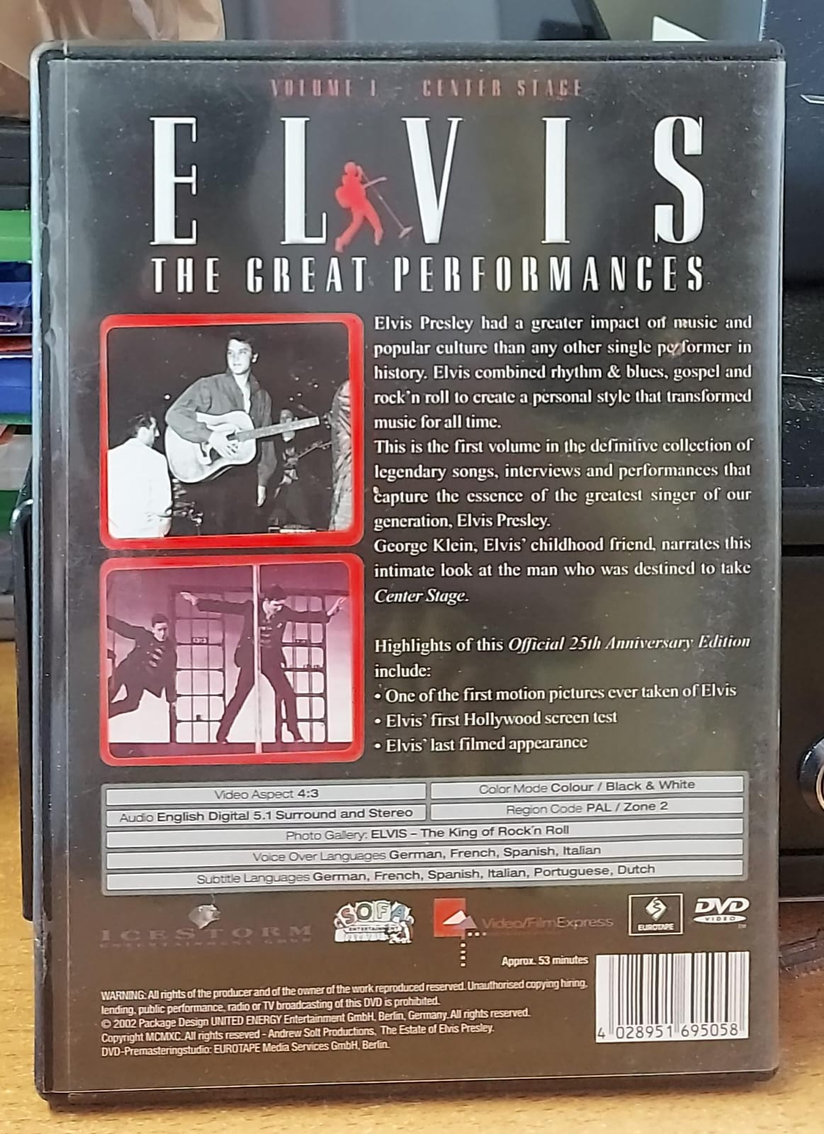 Elvis: The Great Performances Volume 1 – Center Stage – DVD (Usato)