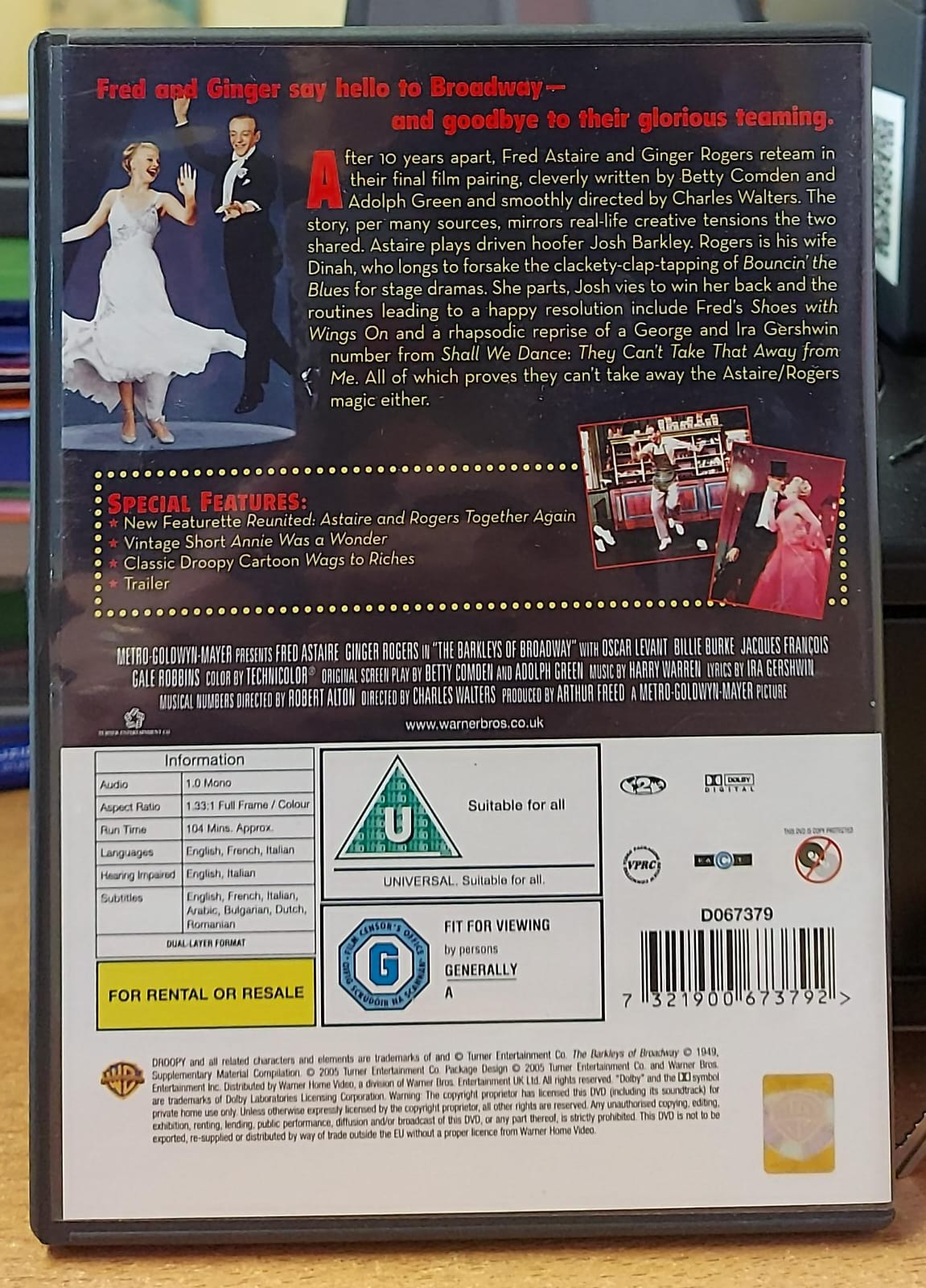 The Barkleys of Broadway – Fred Astaire & Ginger Rogers DVD