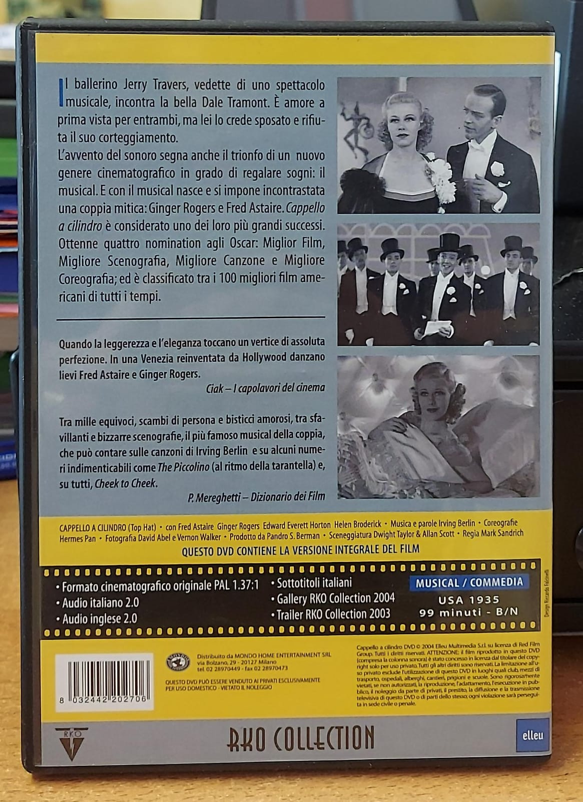 Cappello a Cilindro (Top Hat) – Fred Astaire & Ginger Rogers DVD