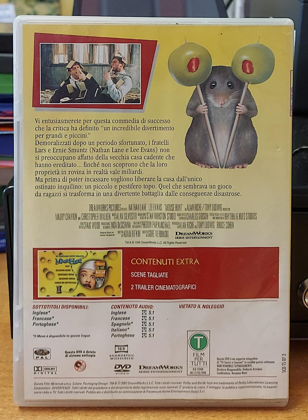 Un Topolino Sotto Sfratto (Mouse Hunt) – Nathan Lane & Lee Evans DVD