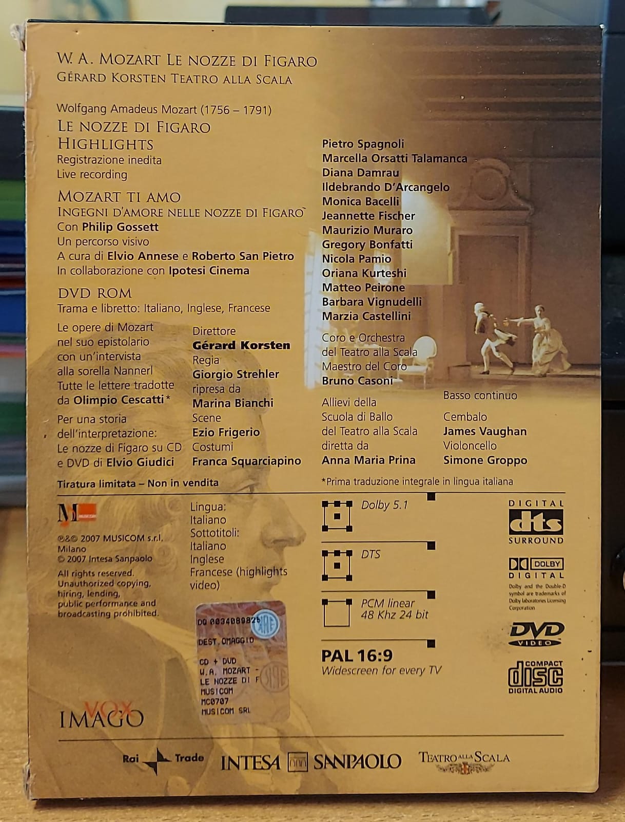 Mozart – Le Nozze di Figaro CD+DVD | Gérard Korsten, Teatro alla Scala