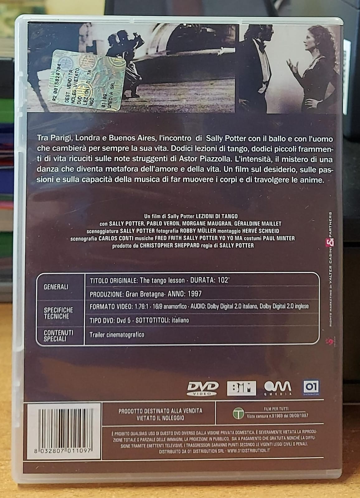 Lezioni di Tango (The Tango Lesson) – Sally Potter DVD BIM 01 Distribution