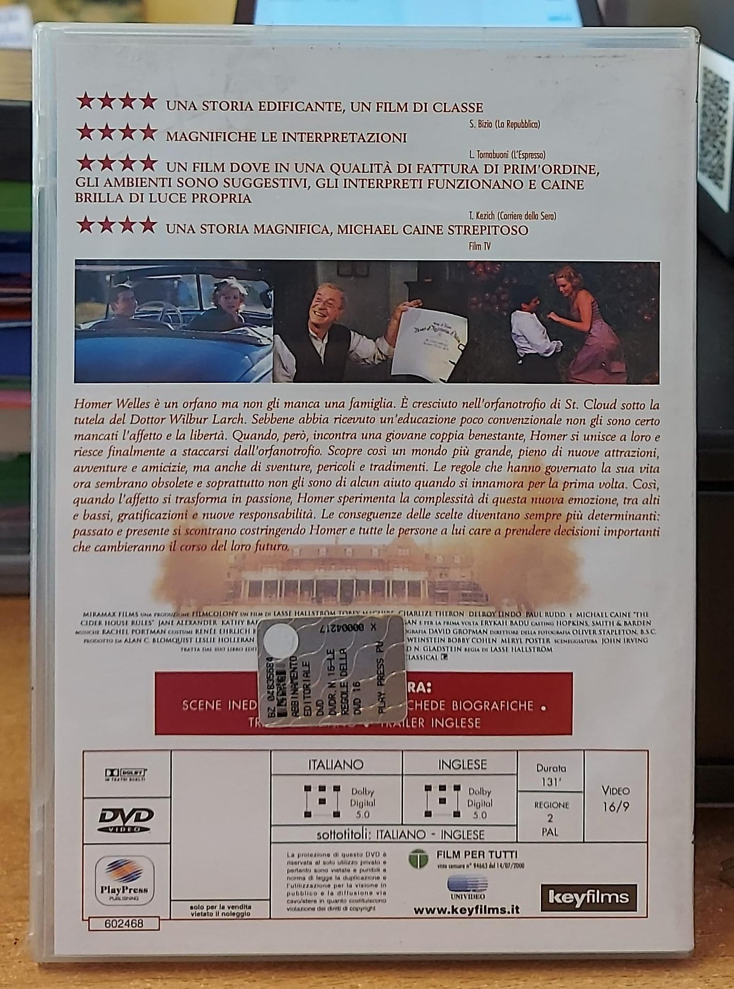 Le Regole della Casa del Sidro – Tobey Maguire, Charlize Theron, Michael Caine DVD
