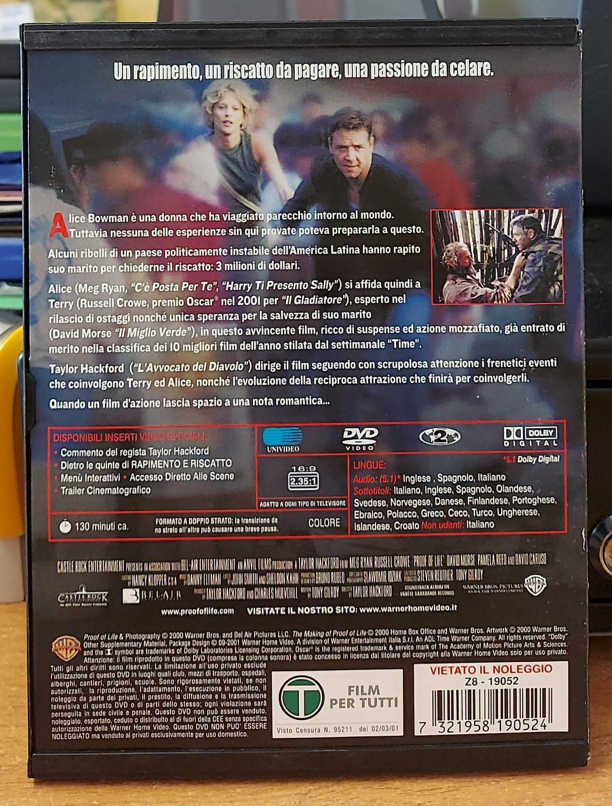 Rapimento e Riscatto DVD – Copertina fronte