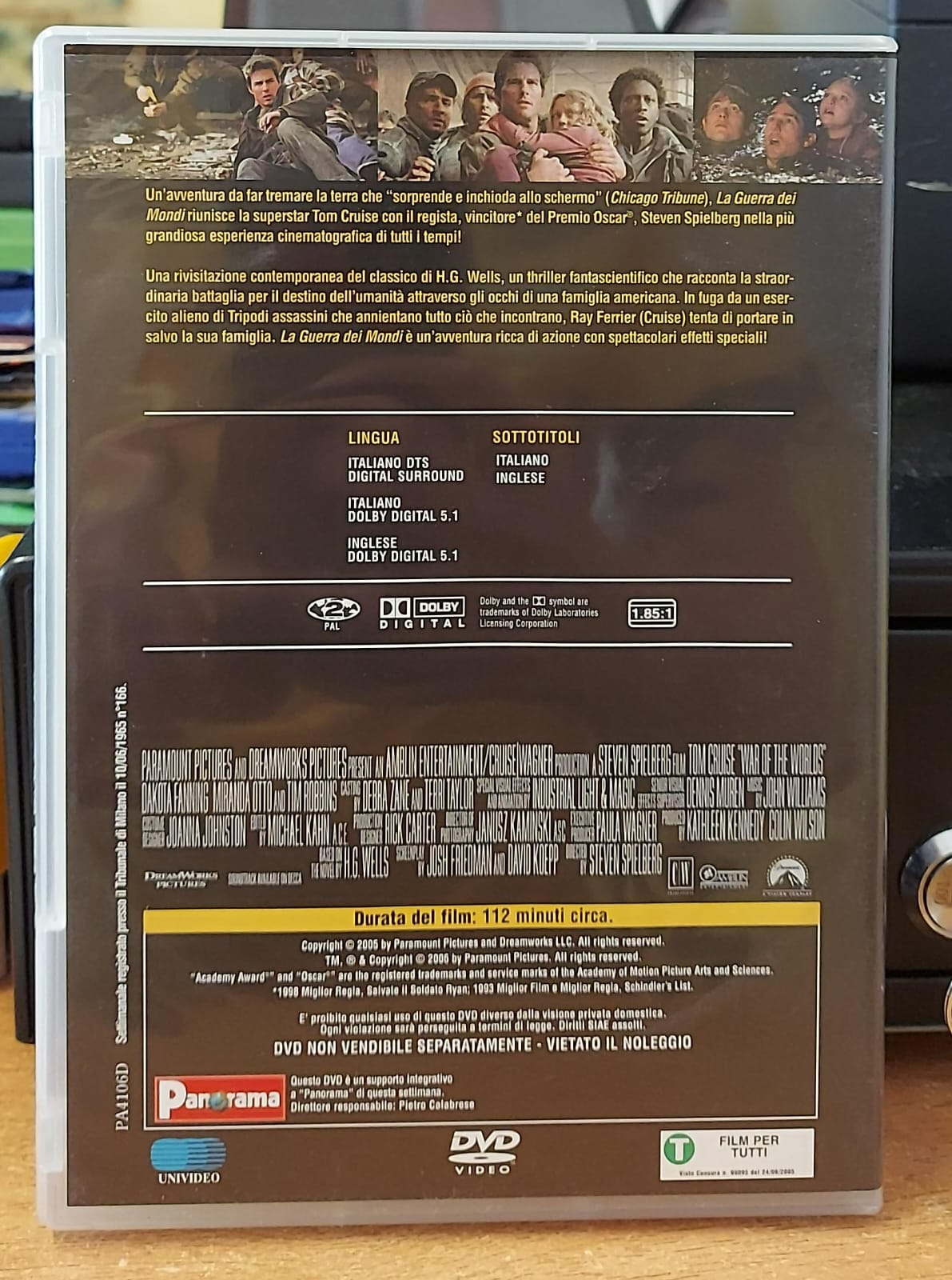 La Guerra dei Mondi DVD – Copertina fronte