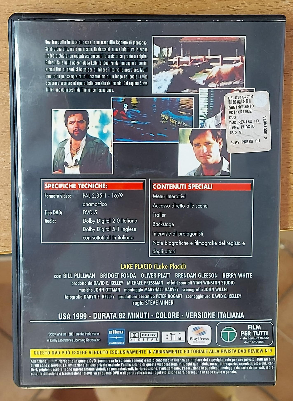 Lake Placid DVD – Retro con specifiche tecniche