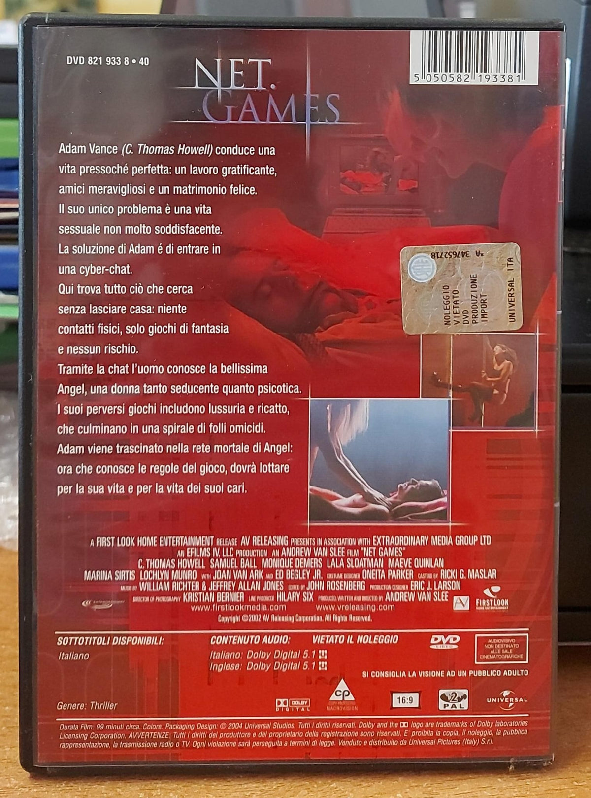 Net Games – Copertina posteriore DVD