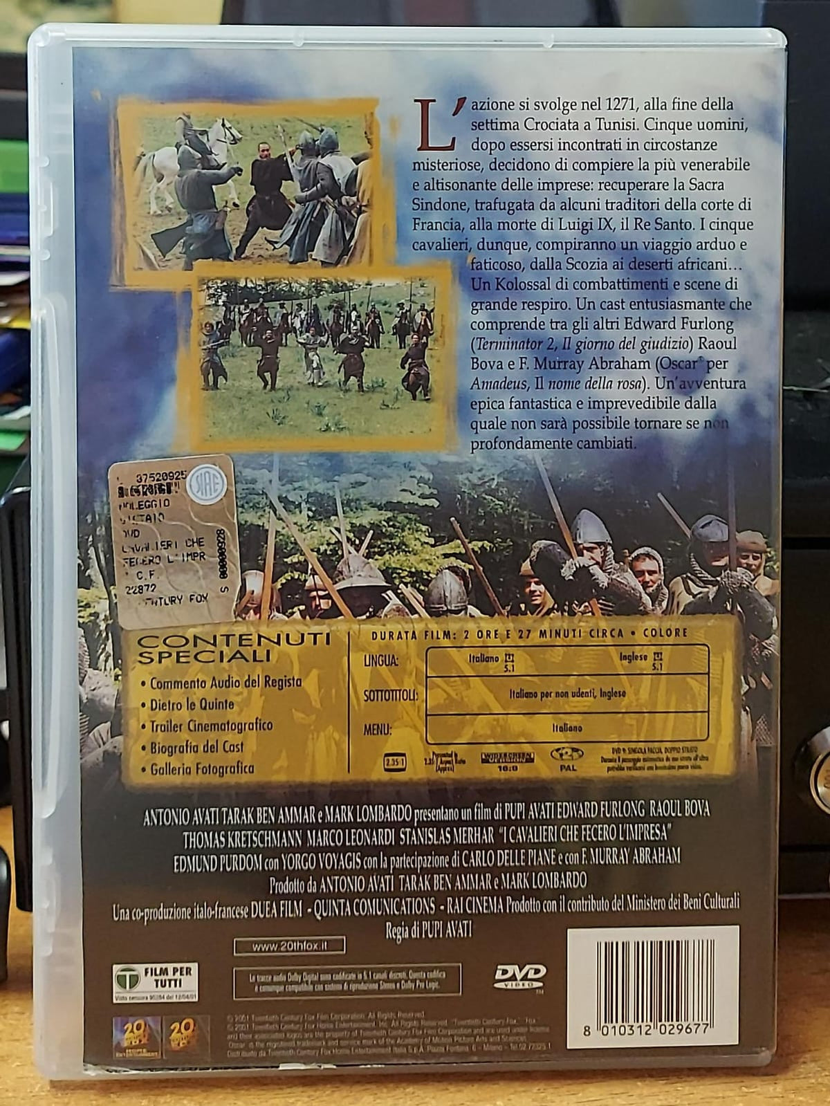 Retro DVD I cavalieri che fecero l'impresa con trama, contenuti speciali e codice a barre