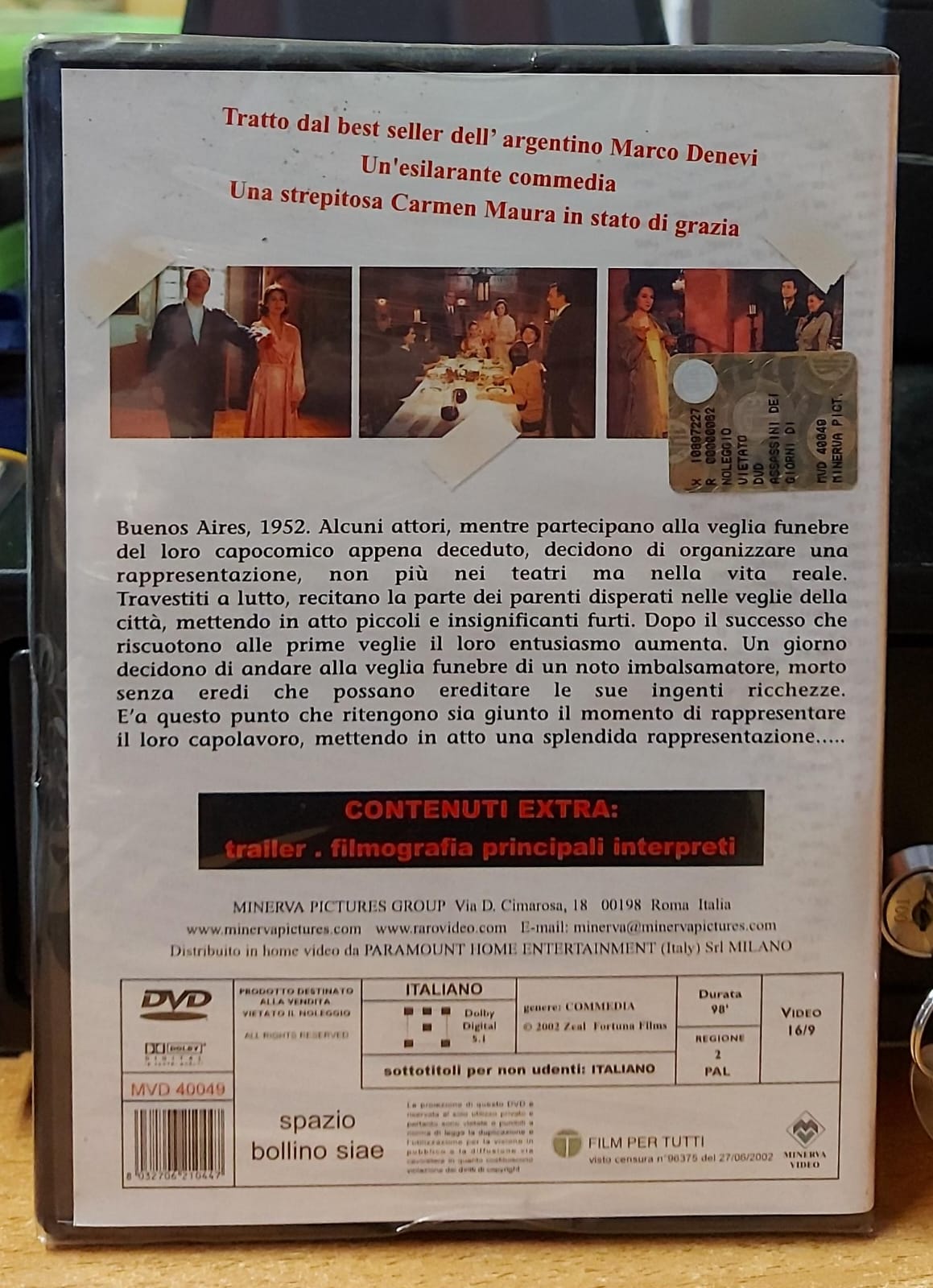 Assassini dei giorni di festa DVD – retro copertina e dettagli edizione