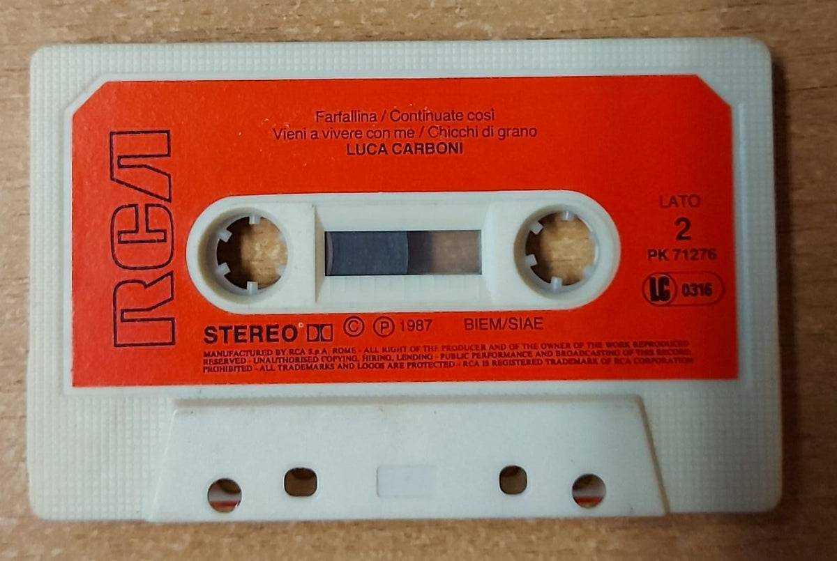 Luca Carboni musicassetta RCA PK 71276 del 1987, lato 2