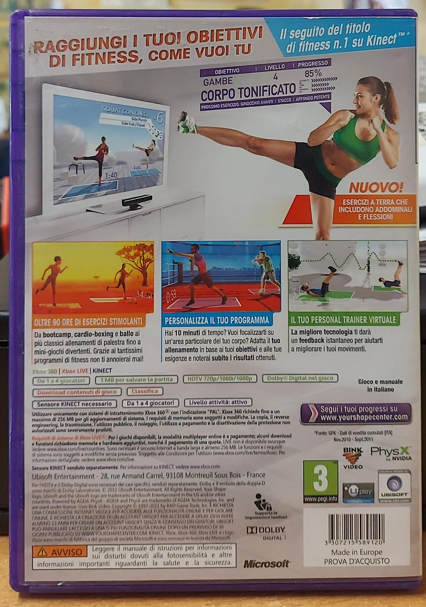 YOUR SHAPE FITNESS EVOLVED 2012 - RICHIEDE KINECT
