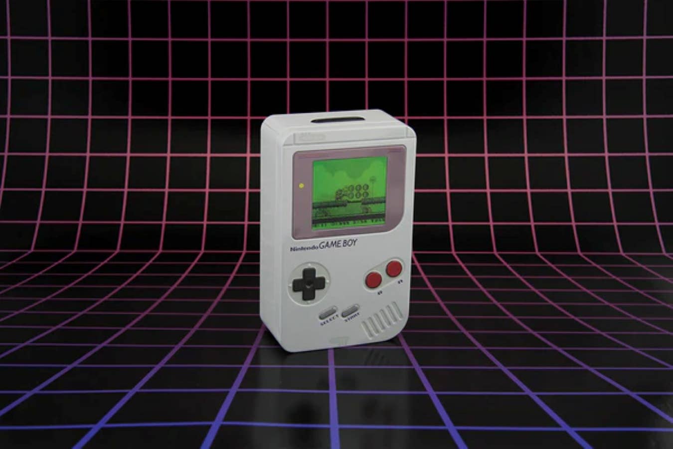 Salvadanaio in latta grigia Nintendo Game Boy