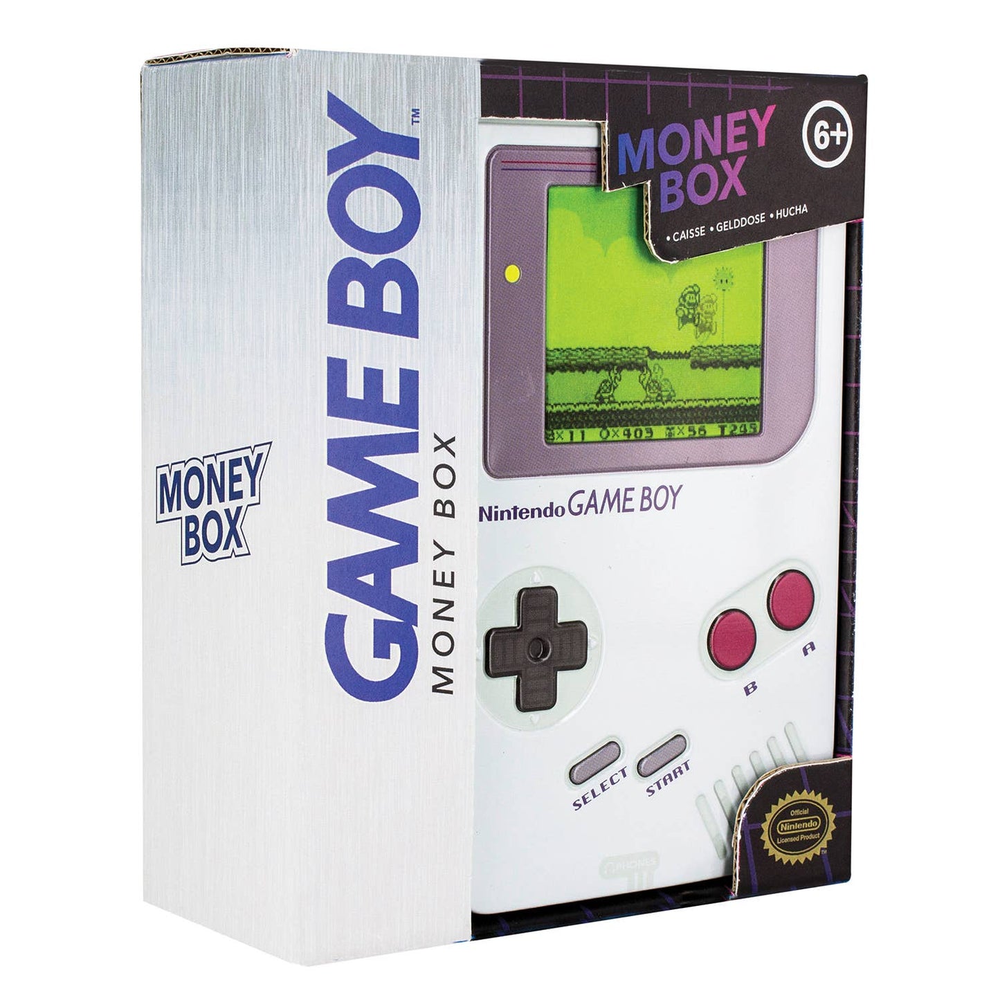 Salvadanaio in latta grigia Nintendo Game Boy