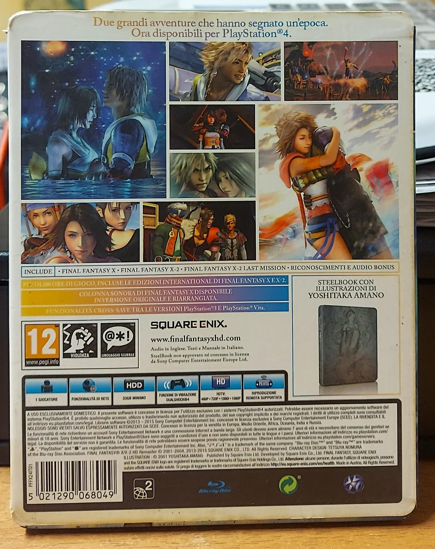 FINAL FANTASY X X-2 HD REMASTER LIMITED EDITION CON STEELBOOK