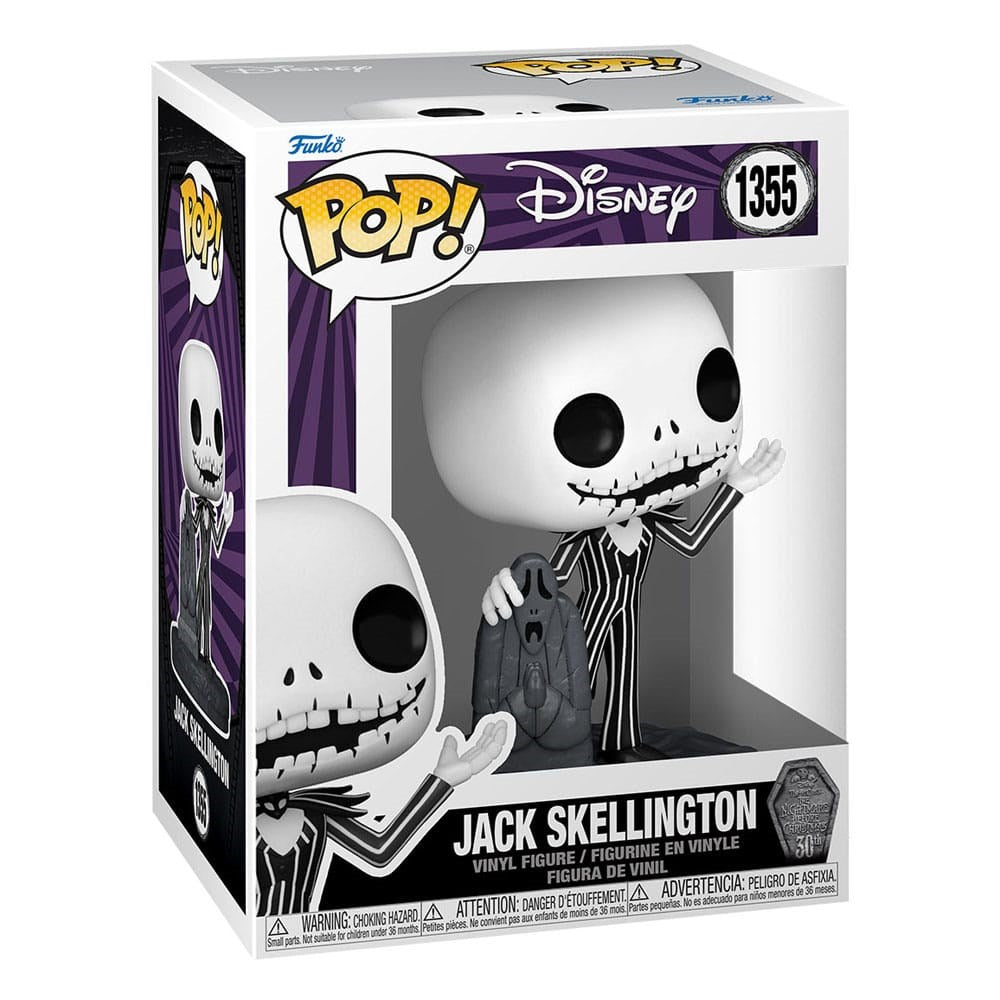 FUNKO POP DISNEY THE NIGHTMARE BEFORE CHRISTMAS 30TH 1355 JACK W GRAVESTONE 9 CM