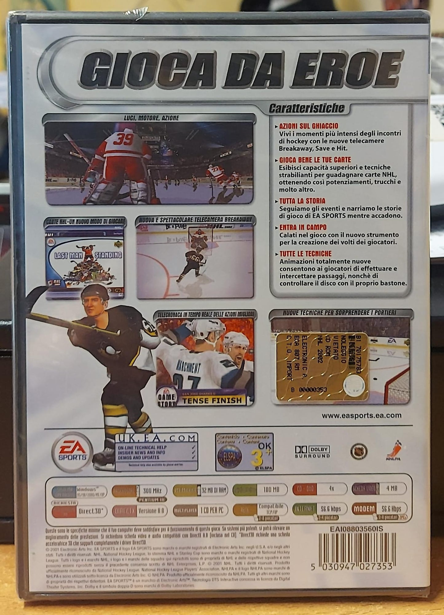 NHL 2002 - NUOVO MAI APERTO