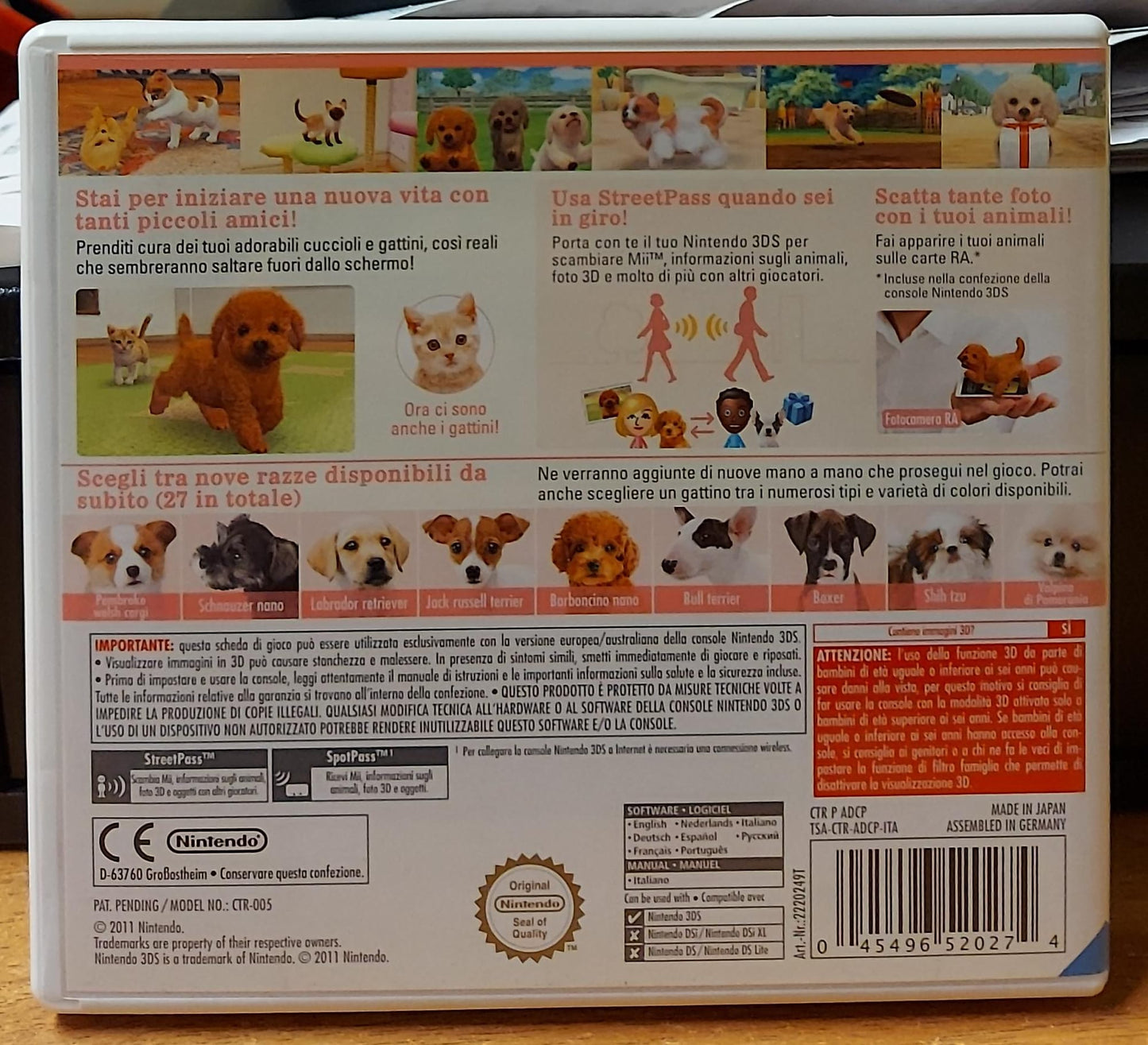 NINTENDOGS BARBONCINO NANO + CATS & NUOVI AMICI