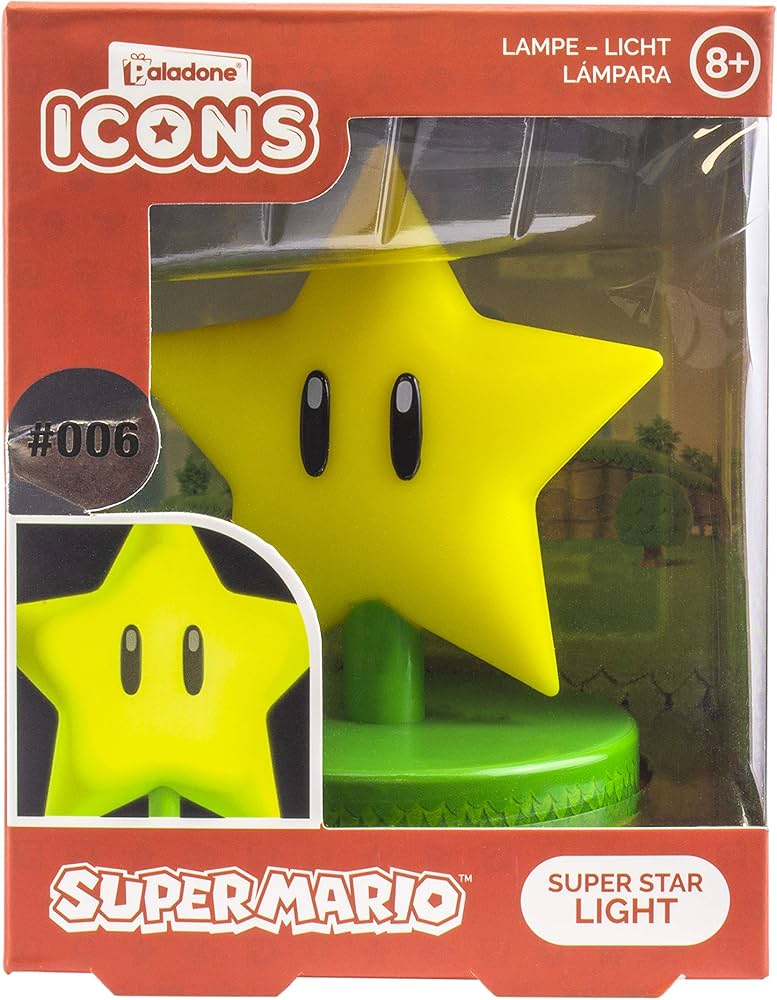 PALADONE NINTENDO SUPER MARIO ICONS SUPER STAR LAMPADA 3D