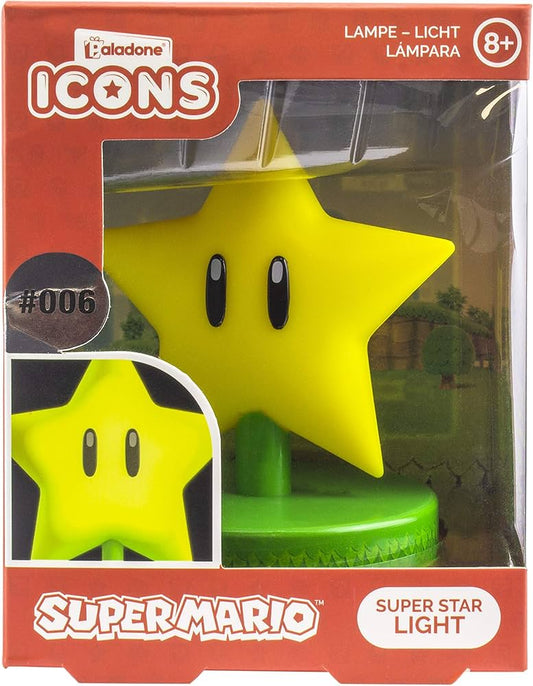 PALADONE NINTENDO SUPER MARIO ICONS SUPER STAR LAMPADA 3D