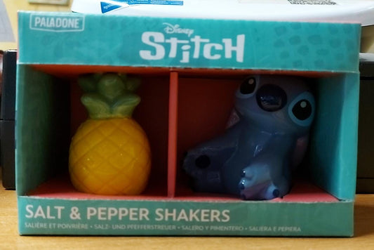 PALADONE STITCH AND PINEAPPLE SALT AND PEPPER SHAKERS