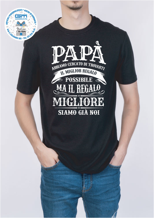 T-SHIRT PAPA REGALO MIGLIORE