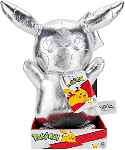 POKEMON PELUCHE ARGENTATO PIKACHU 30CM 25ESIMO ANNIVERSARIO