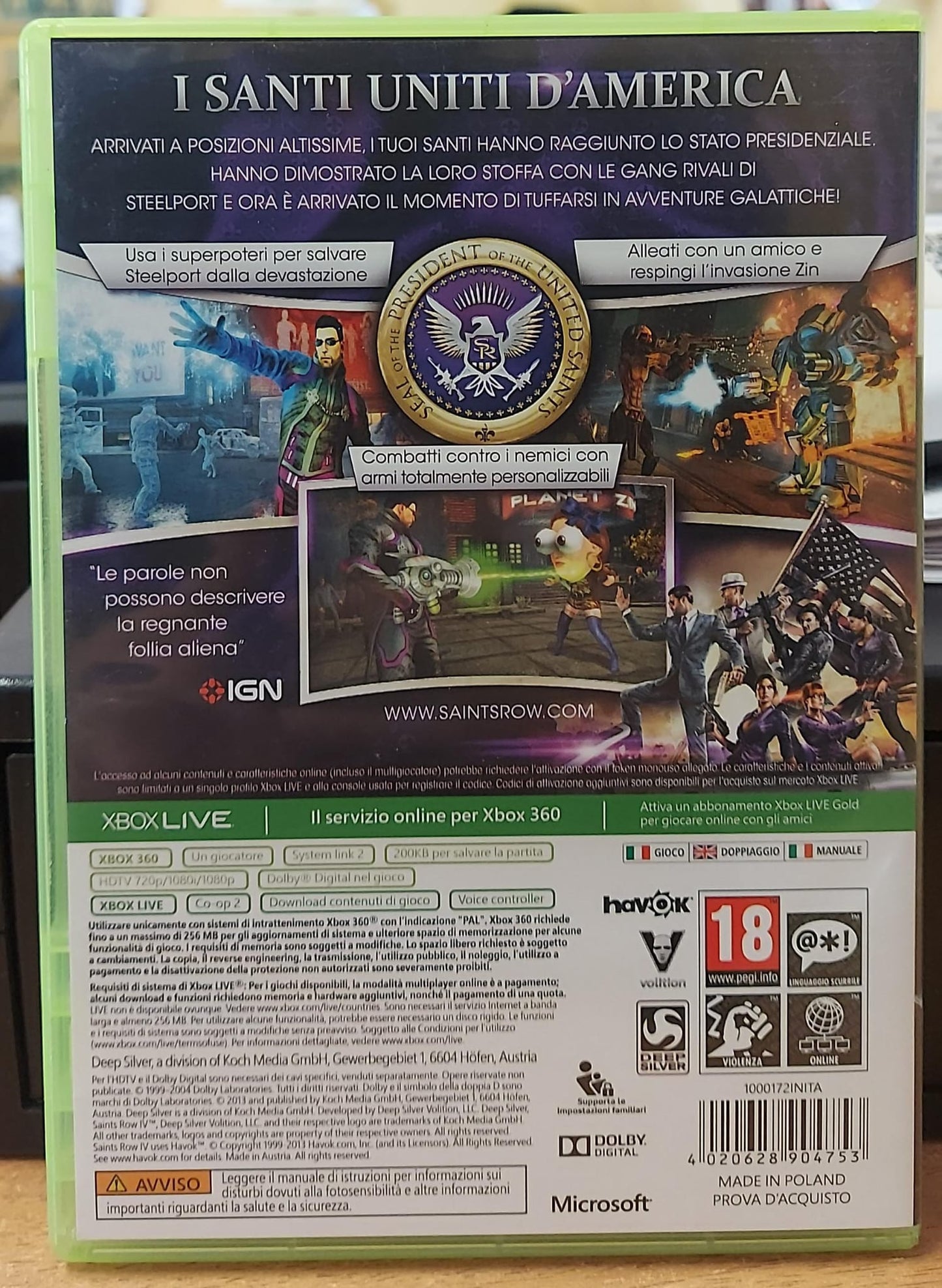 SAINTS ROW IV COMMANDER IN CHIEF EDITION