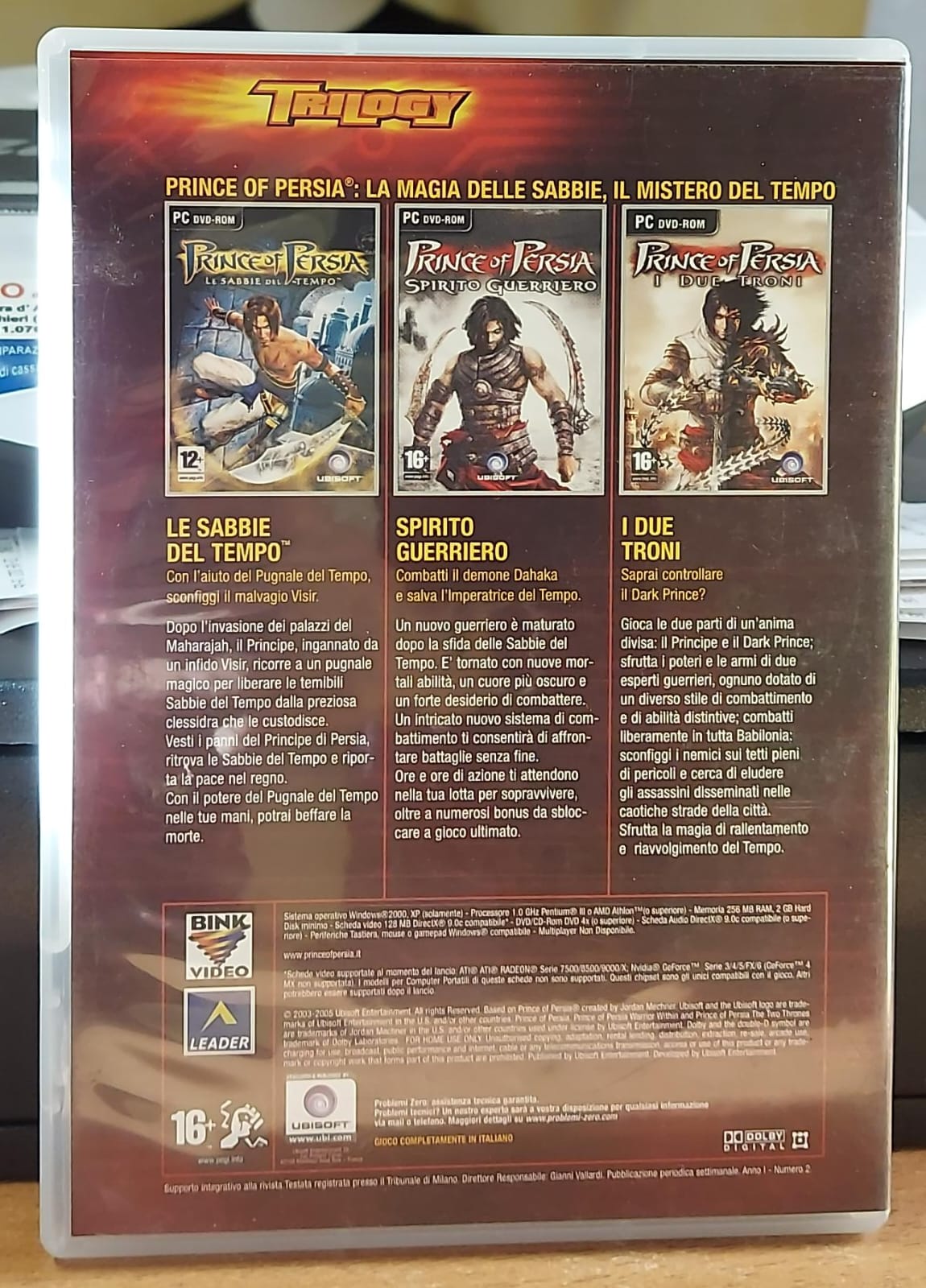 PRINCE OF PERSIA TRILOGY (3 GIOCHI)