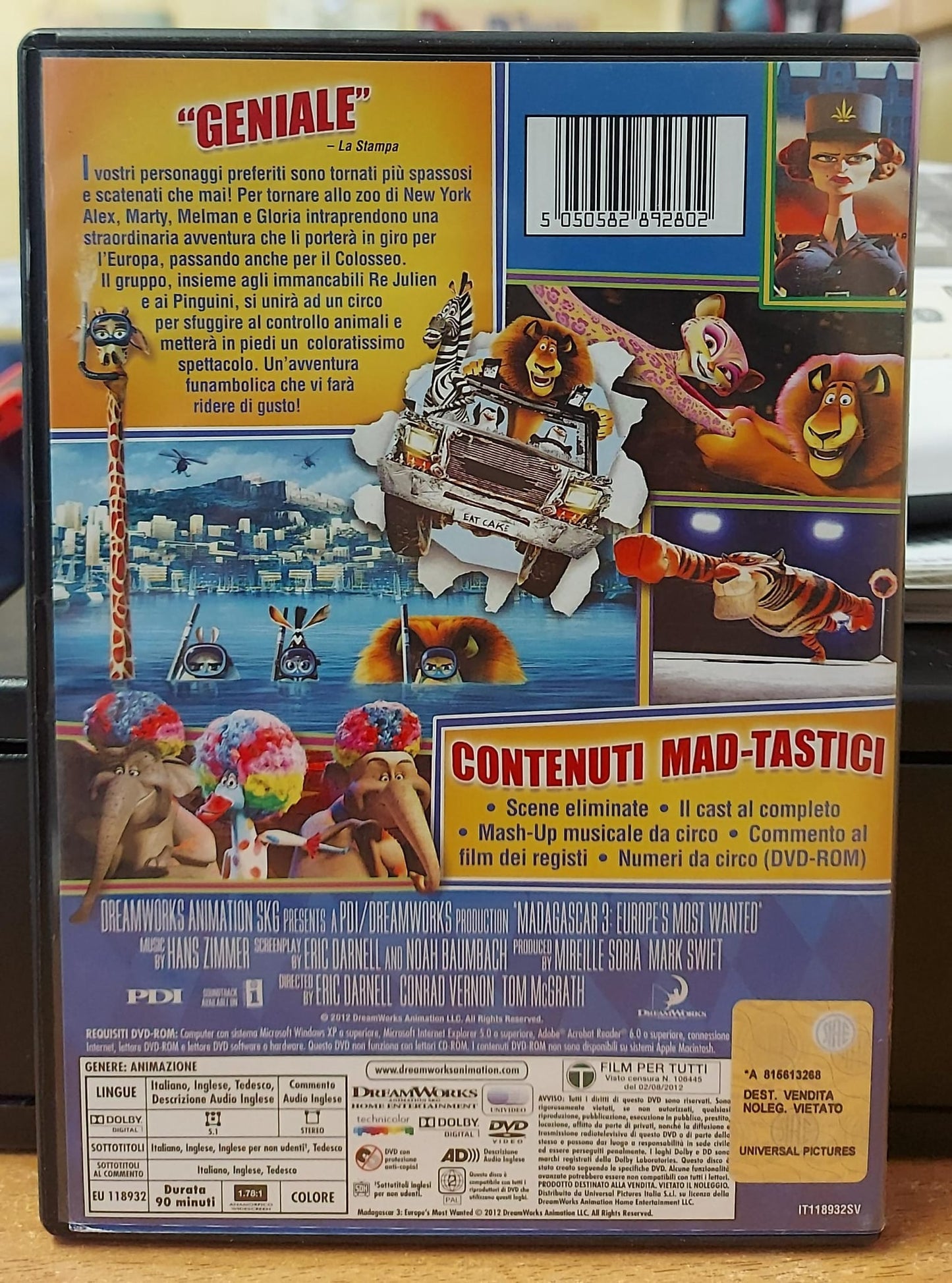 MADAGASCAR 3 RICERCATI IN EUROPA