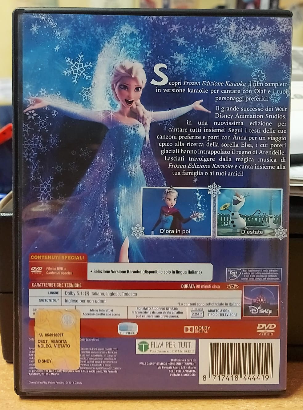FROZEN IL REGNO DI GHIACCIO - EDIZIONE KARAOKE