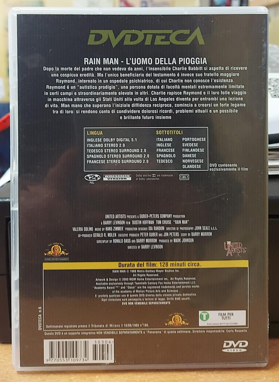 RAIN MAN L'UOMO DELLA PIOGGIA
