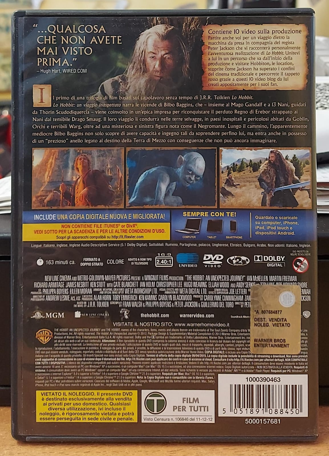 LO HOBBIT UN VIAGGIO INASPETTATO - EDIZIONE SPECIALE 2 DISCHI