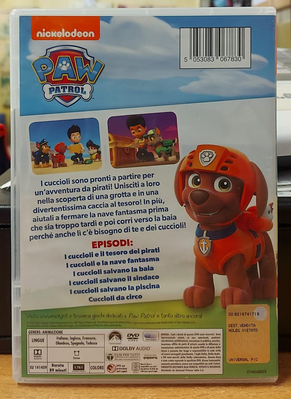PAW PATROL I CUCCIOLI E IL TESORO DEI PIRATI