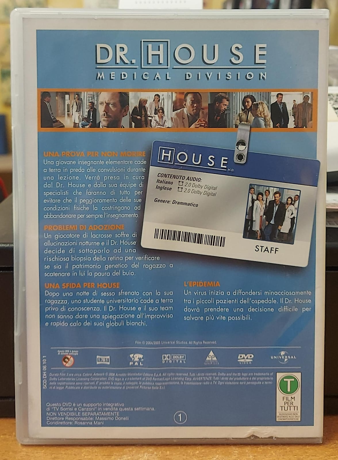 DR.HOUSE STAGIONE UNO DISCO 1 EPISODI 1-4