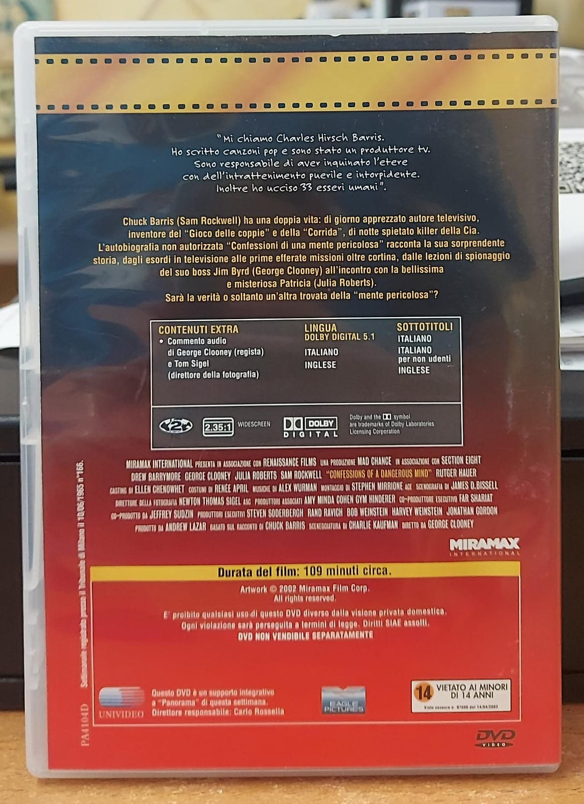 CONFESSIONI DI UNA MENTE PERICOLOSA