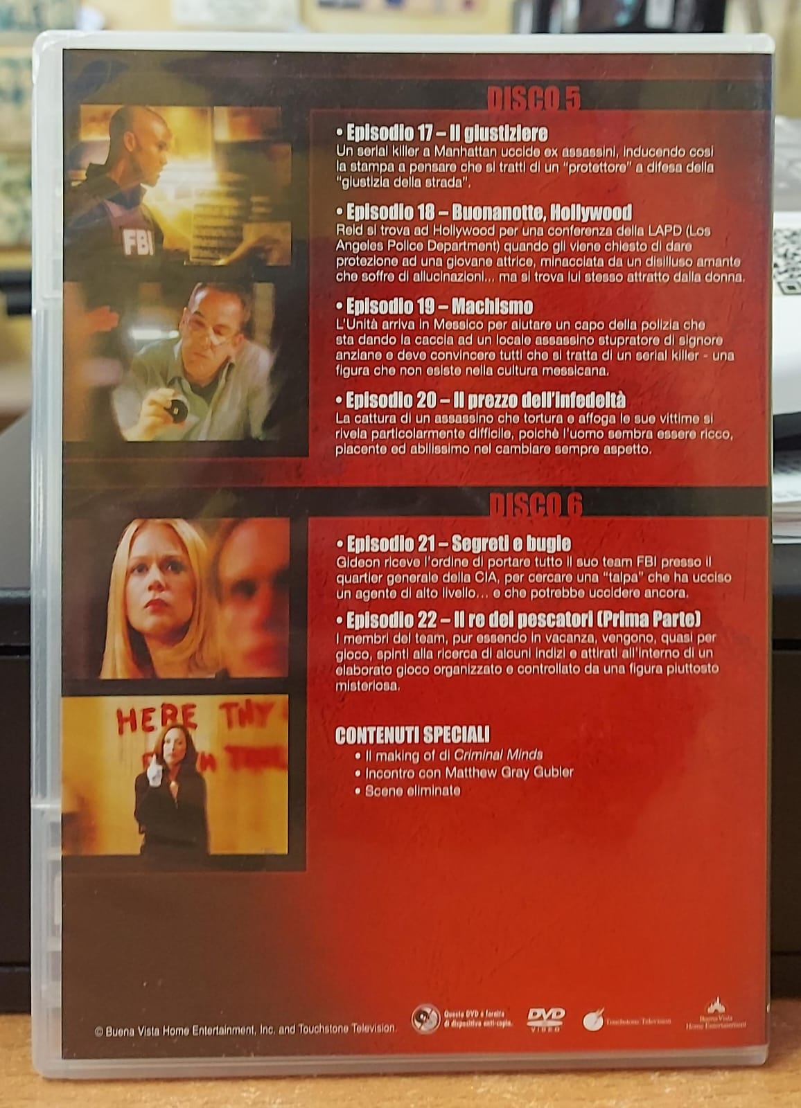 CRIMINAL MINDS PRIMA SERIE DISCHI 5 & 6