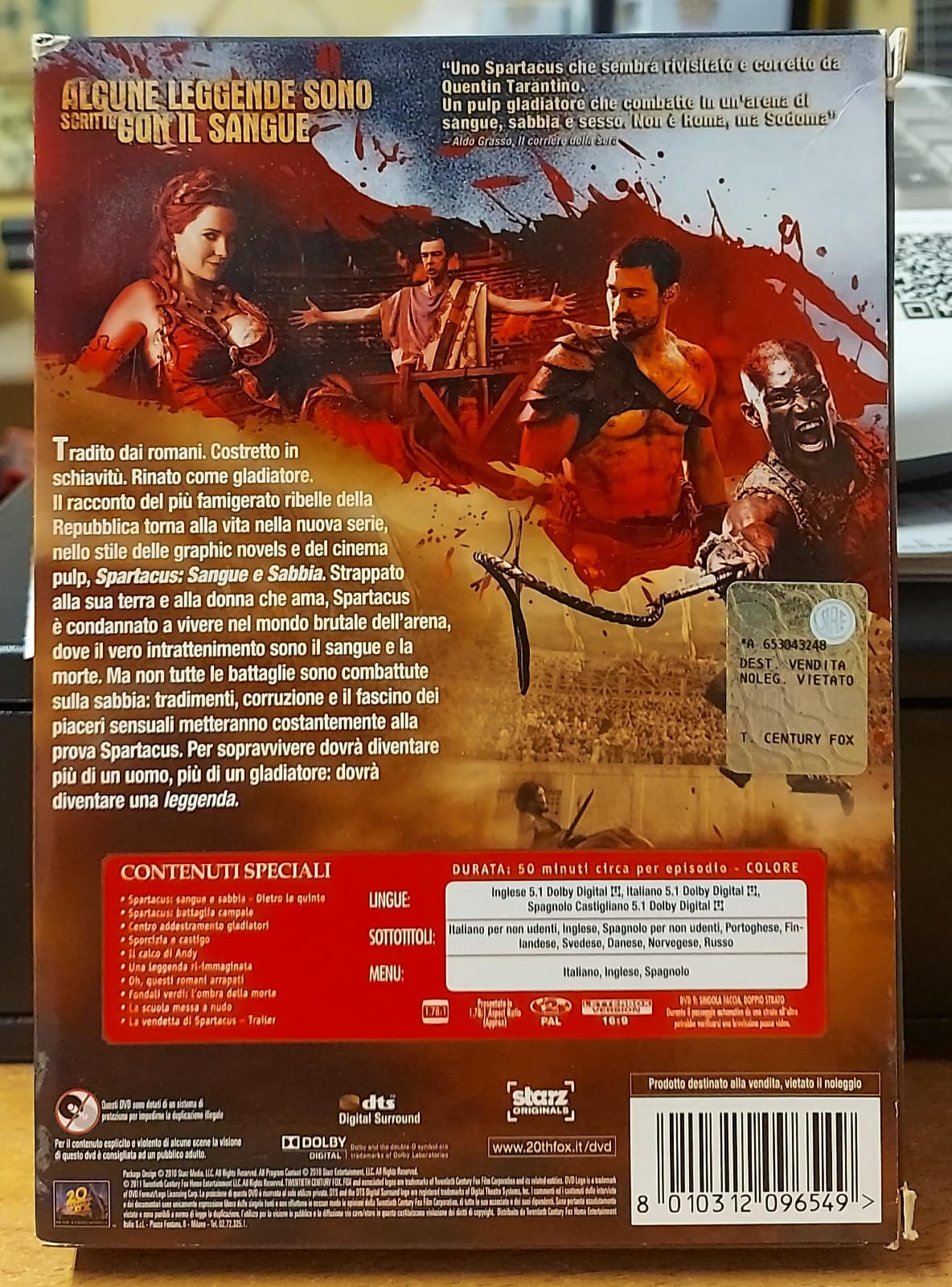 SPARTACUS SANGUE E SABBIA - PRIMA STAGIONE 5 DVD