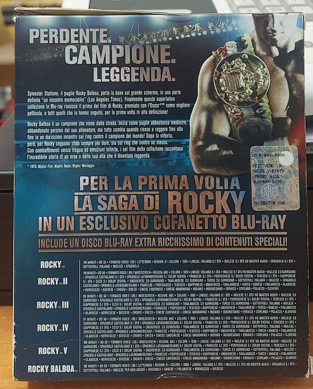 ROCKY LA SAGA COMPLETA - 7 BLU-RAY