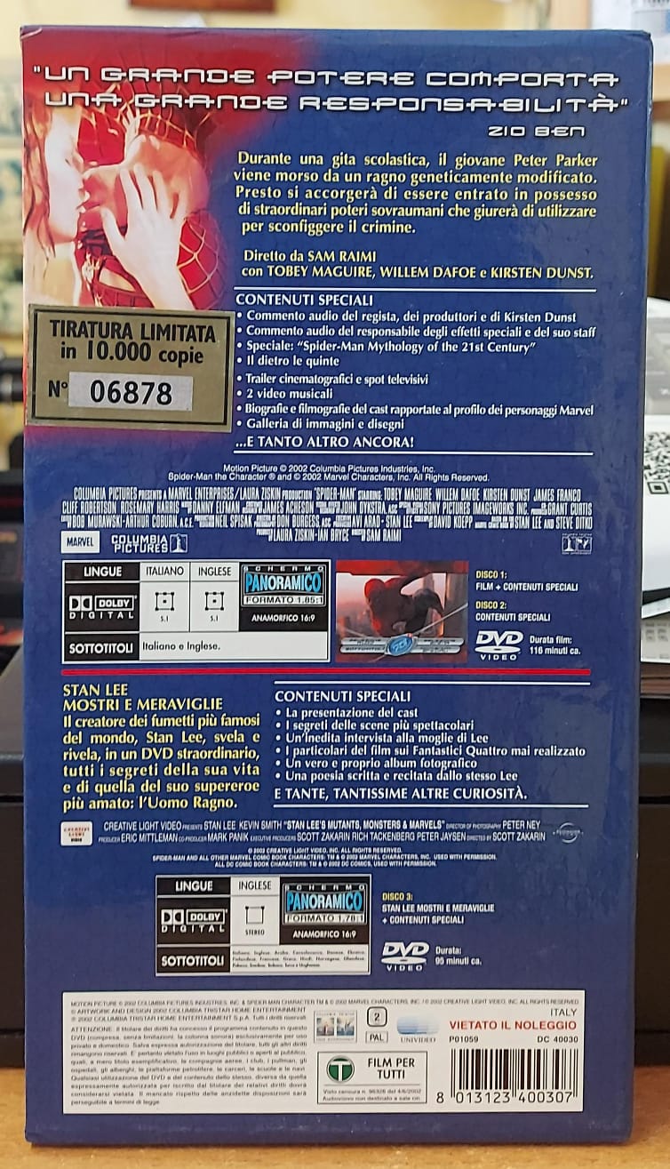 SPIDER-MAN COFANETTO TIRATURA LIMITATA 3 DISCHI