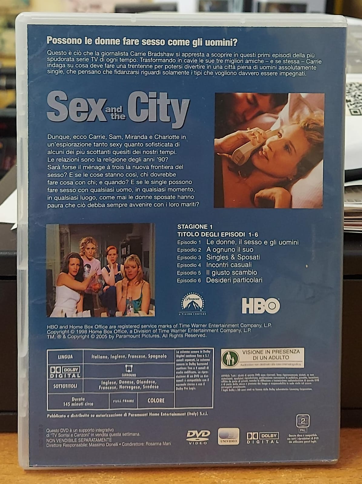 SEX AND THE CITY STAGIONE 1 EPISODI 1-6