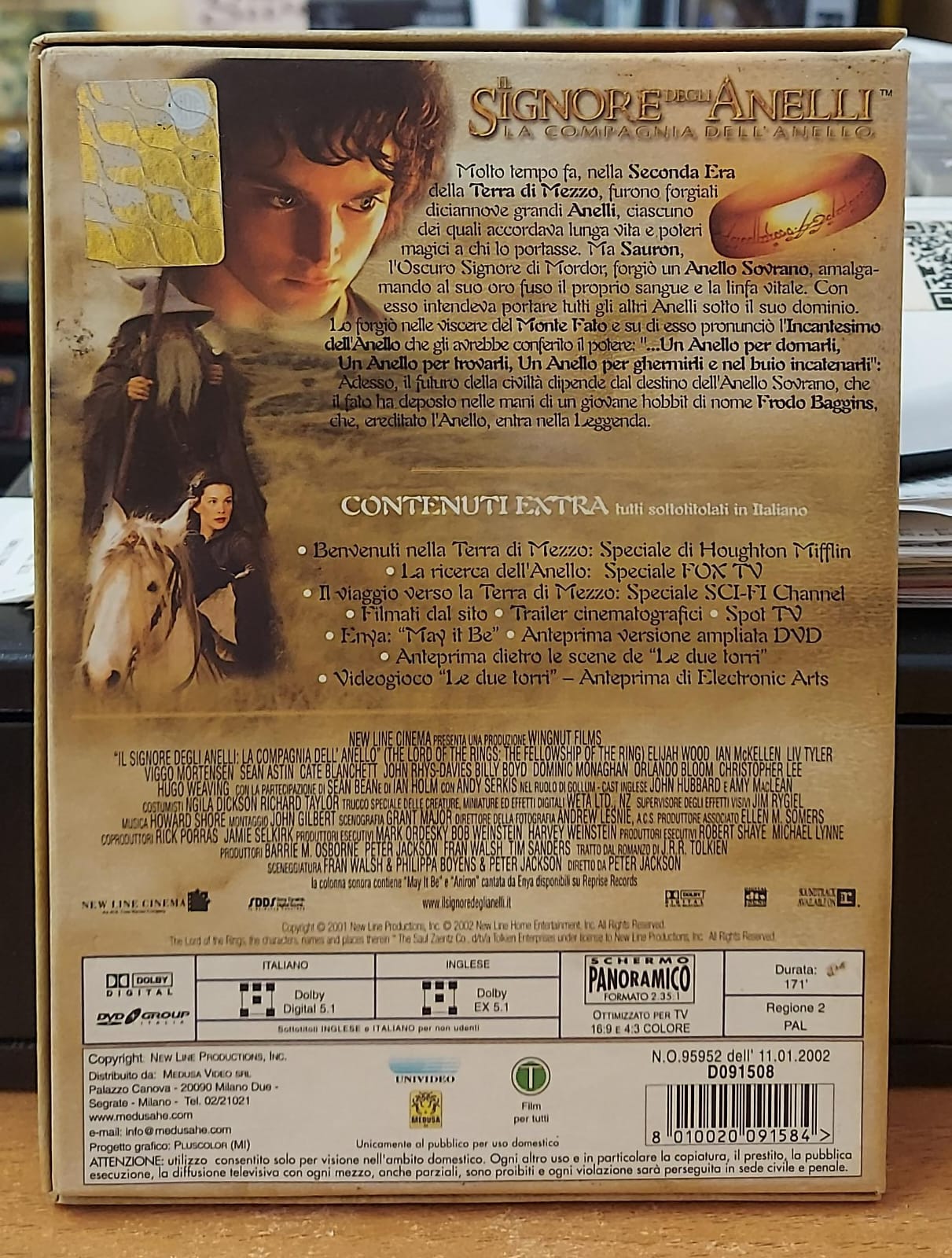 IL SIGNORE DEGLI ANELLI LA COMPAGNIA DELL'ANELLO - DOPPIO DISCO