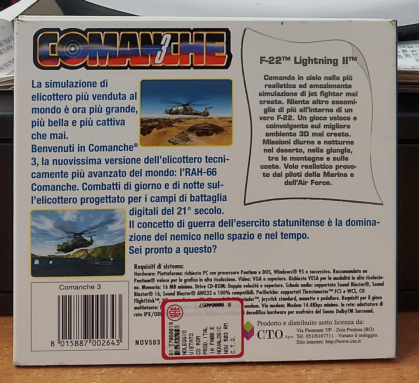 COMANCHE 3 + F22 LIGHTNING 2