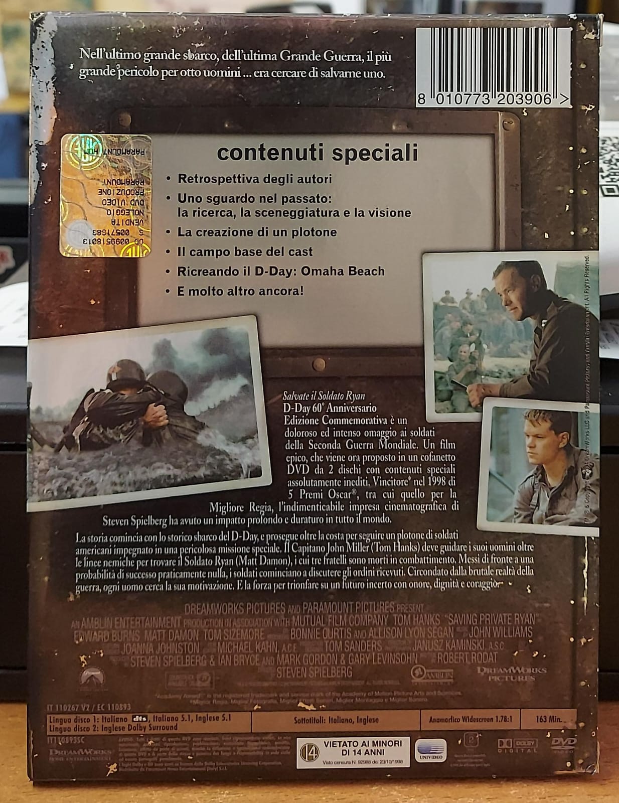 SALVATE IL SOLDATO RYAN - D-DAY 60° ANNIVERSARIO EDIZIONE COMMEMORATIVA 2 DVD